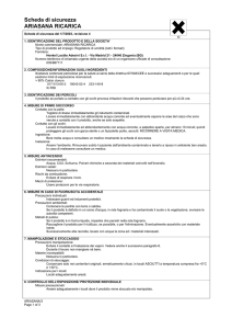 Scheda di sicurezza ARIASANA RICARICA