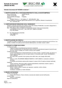 SCHEDA SICUREZZA GRADO 66 WG - Stefani