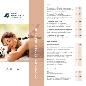 Listino prezzi 2016 - Terme di Margherita di Savoia
