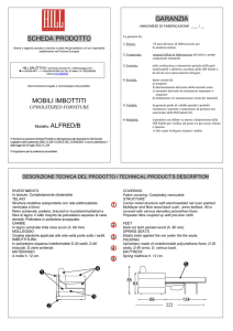 SCHEDA PRODOTTO MOBILI IMBOTTITI Modello