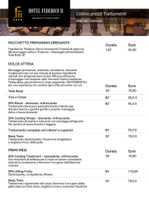 Listino prezzi Trattamenti