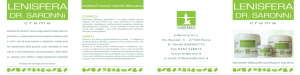 Scarica la brochure Lenisfera Dr. Saronni Crema