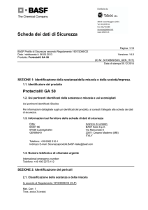 Scheda dei dati di Sicurezza