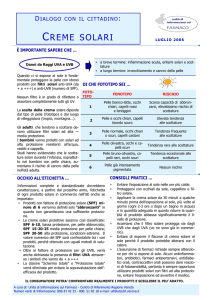 Le creme solari - movimento dei cittadini