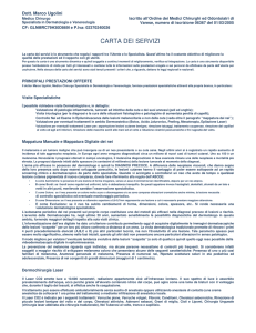 carta dei servizi - Dr. Marco Ugolini