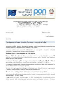 Procedura acquisto sostanze pericolose
