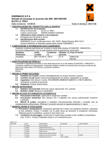 ZHERMACK SPA Scheda di sicurezza in accordo alla