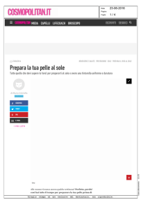 Prepara la tua pelle al sole