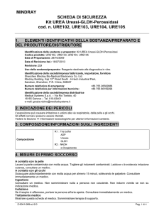 MINDRAY SCHEDA DI SICUREZZA Kit UREA Ureasi