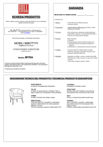 scheda prodotto mobili imbottiti garanzia