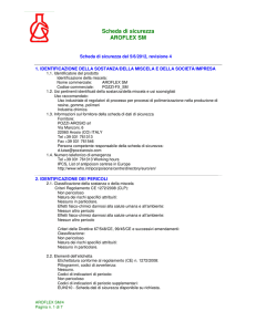Scheda di sicurezza AROFLEX SM