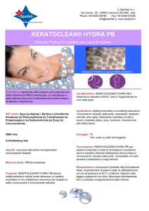 keratoclean hydra - BIO MOLECOLARE E CELLULARE