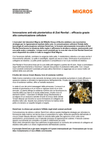 Innovazione anti-età pionieristica di Zoé Revital efficacia