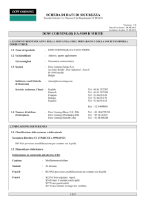 scheda di dati di sicurezza dow corning(r) ea