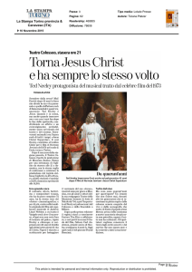 Torna Jesus Christ e ha sempre lo stesso volto