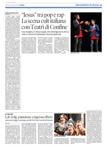 TirLivorno - `Jesus` per Teatri di Confine