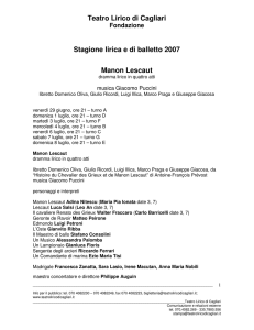Stagione lirica e di balletto 2007 Manon Lescaut