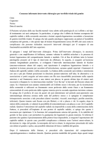 Consenso informato intervento chirurgico per terribile