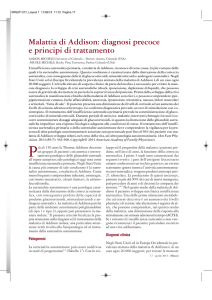 Malattia di Addison: diagnosi precoce e principi di trattamento