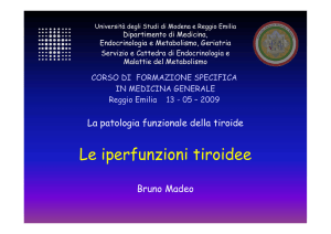 La patologia funzionale della tiroide