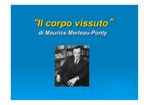 Il corpo vissuto - Portale Filosofico
