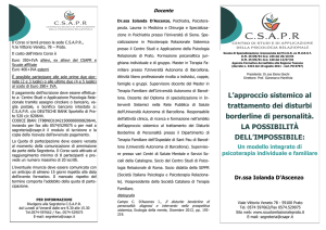 L`approccio sistemico al trattamento dei disturbi borderline di