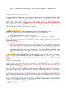 Inclusione degli alunni che presentano svantaggi scolastici (BES)