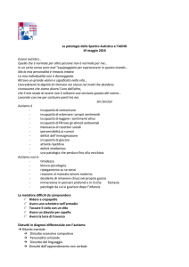 Dott. Cattaneo Le patologie dello Spettro Autistico e l`ADHD