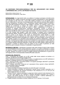 UN SOSTEGNO PSICO-EDUCAZIONALE PER GLI ADOLESCENTI