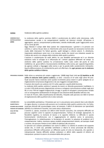 SCHEDA – Sindrome dello spettro autistico
