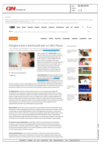 Gengive sane e denti puliti per un alito fresco