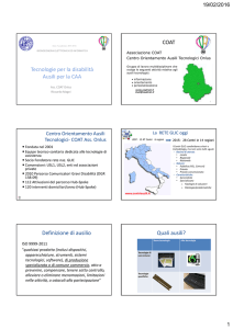 Tecnologie per la disabilità Tecnologie per la disabilità Ausili per la