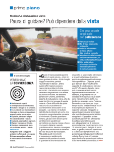 Paura di guidare? Può dipendere dalla vista