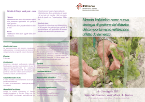 Metodo Validation come nuova strategia di gestione del disturbo del