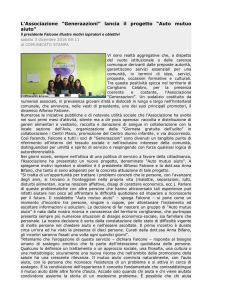 L`Associazione “Generaazioni” lancia il progetto “Auto mutuo aiuto”