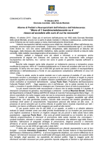 “Meno di 1 bambino/adolescente su 4 riesce ad accedere alle cure