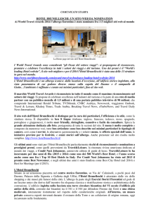 HOTEL BRUNELLESCHI: UN SITO WEB DA NOMINATION Ai World