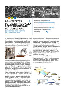 DALL`EFFETTO FOTOELETTRICO ALLA SPETTROSCOPIA DI