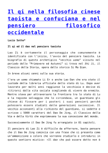 Il qi nella filosofia cinese taoista e confuciana e