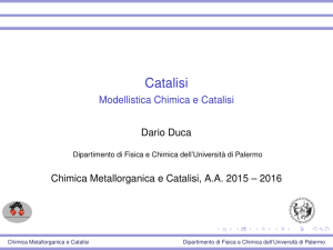 Modellistica Chimica e Catalisi