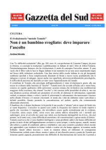 Non è un bambino svogliato