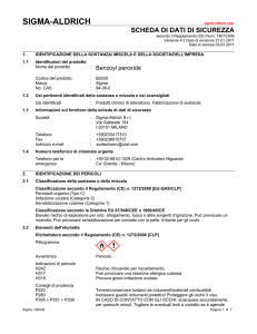 scheda sicurezza perossido di benzoile