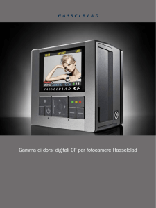 Gamma di dorsi digitali CF per fotocamere Hasselblad