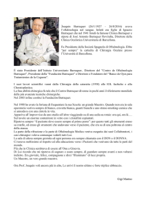 Scomparsa Prof. Barraquer