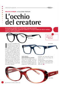Nina Ricci Eyewear - L`occhio del creatore