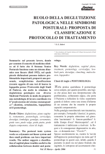 proposta di classificazione e protocollo di trattamento
