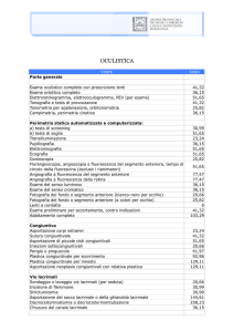 Tariffario Oculistica - Ordine dei Medici di Bologna