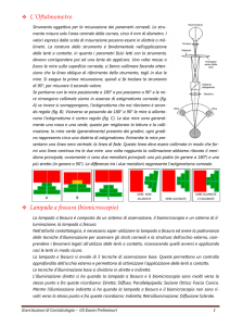 L`Oftalmometro Lampada a fessura (biomicroscopio)