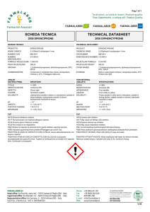 scheda tecnica technical datasheet