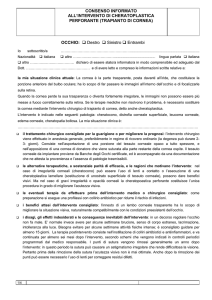 ci alli`intervento di cheratoplastica perforante (trapianto di cornea)